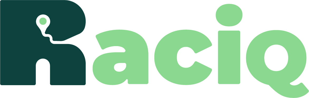 Logo Raciq untuk latar terang